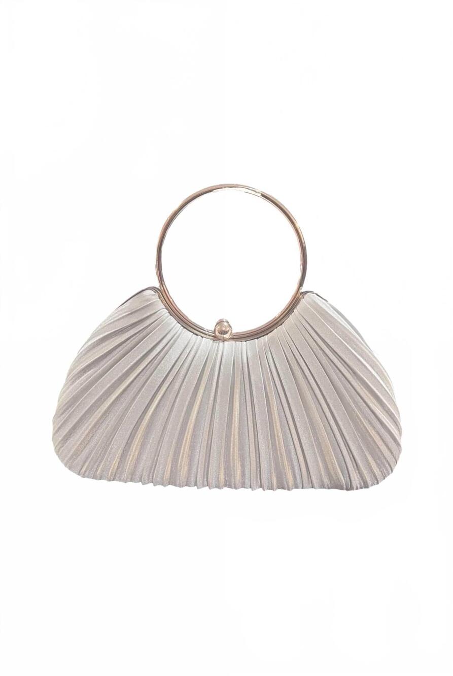 NEW JOIA kari ring handle purse in silver